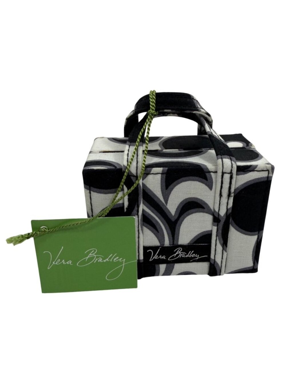 NWT Vera Bradley Cut The Deck Night & Day Black/White Card Case Holder 2 Decks